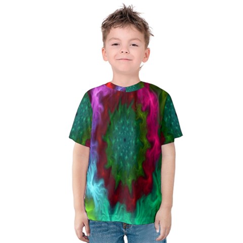 Rainbow Waves Kids  Cotton Tee by Sparkle