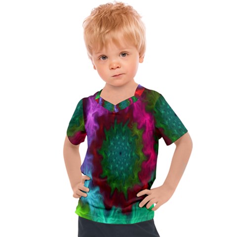 Rainbow Waves Kids  Sports Tee by Sparkle