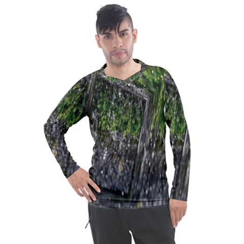 Green Glitter Squre Men s Pique Long Sleeve Tee by Sparkle