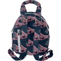 Doodle Queen Fish Pattern Travel Backpacks View2