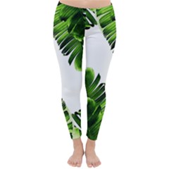 Green Banana Leaves Classic Winter Leggings by goljakoff