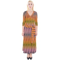 Zappwaits - Your Quarter Sleeve Wrap Maxi Dress by zappwaits