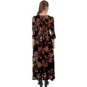 Dark Floral Ornate Print Button Up Boho Maxi Dress View2