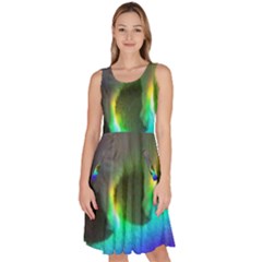 Rainbowcat Knee Length Skater Dress With Pockets by Sparkle