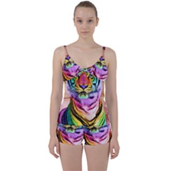 Rainbowtiger Tie Front Two Piece Tankini by Sparkle