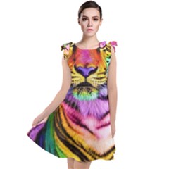 Rainbowtiger Tie Up Tunic Dress by Sparkle