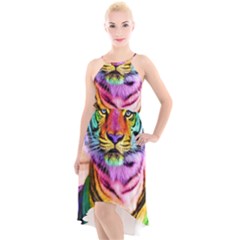 Rainbowtiger High-low Halter Chiffon Dress  by Sparkle