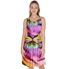 Rainbowtiger Knee Length Skater Dress With Pockets by Sparkle