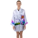 Rainbowfox Long Sleeve Satin Kimono View1