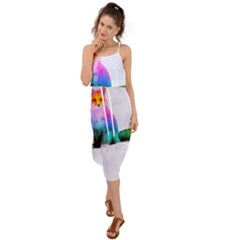 Rainbowfox Waist Tie Cover Up Chiffon Dress by Sparkle