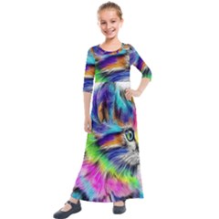 Rainbowcat Kids  Quarter Sleeve Maxi Dress by Sparkle