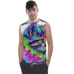 Rainbowcat Men s Regular Tank Top by Sparkle