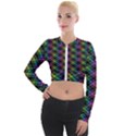 Rainbow Sparks Long Sleeve Cropped Velvet Jacket View1