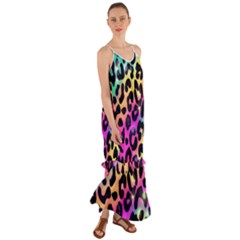 Animal Print Cami Maxi Ruffle Chiffon Dress by Sparkle