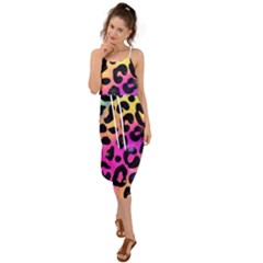 Animal Print Waist Tie Cover Up Chiffon Dress by Sparkle