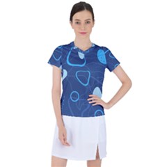 Abstract Blue Pattern Design Women s Sports Top by brightlightarts