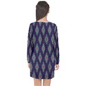 Colorful Diamonds Pattern3 Long Sleeve Chiffon Shift Dress  View2