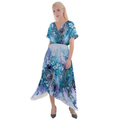 Sea Anemone Cross Front Sharkbite Hem Maxi Dress by CKArtCreations