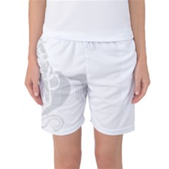 Cowgirl Barrel Racing A White Horse Women s Basketball Shorts by WayfarerApothecary