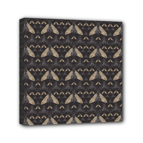 Moth Pattern Mini Canvas 6  X 6  (stretched) by GretaBerlin