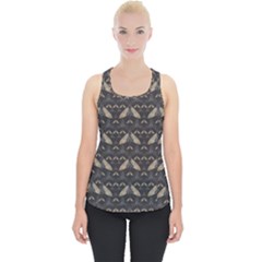 Moth Pattern Piece Up Tank Top by GretaBerlin