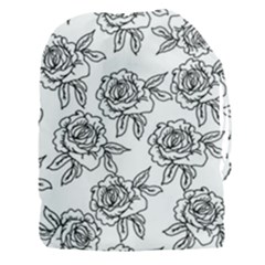 Line Art Black And White Rose Drawstring Pouch (3xl) by MintanArt