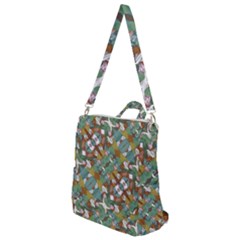 Multicolored Collage Print Pattern Mosaic Crossbody Backpack by dflcprintsclothing