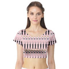 Halloween Short Sleeve Crop Top by Sparkle