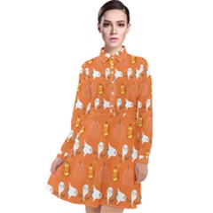 Halloween Long Sleeve Chiffon Shirt Dress by Sparkle