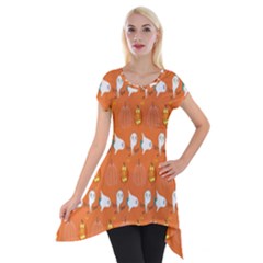 Halloween Short Sleeve Side Drop Tunic by Sparkle