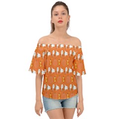 Halloween Off Shoulder Short Sleeve Top by Sparkle