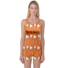 Halloween One Piece Boyleg Swimsuit by Sparkle