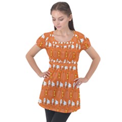 Halloween Puff Sleeve Tunic Top by Sparkle