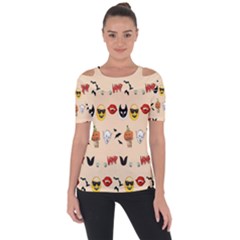 Halloween Shoulder Cut Out Short Sleeve Top by Sparkle