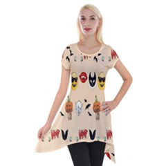 Halloween Short Sleeve Side Drop Tunic by Sparkle