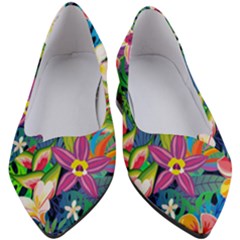 Colorful Floral Pattern Women s Block Heels  by designsbymallika