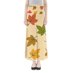 Autumn Leaves Full Length Maxi Skirt by DithersDesigns