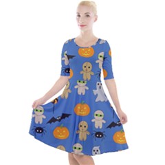 Halloween Quarter Sleeve A-line Dress by Sobalvarro