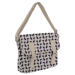 Lady Cat Pattern, Cute Cats Theme, Feline Design Buckle Messenger Bag by Casemiro