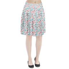 Aqua Coral Pleated Skirt by CuteKingdom