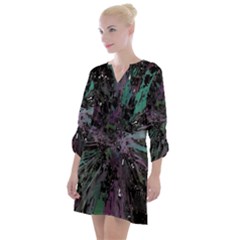 Glitched Out Open Neck Shift Dress by MRNStudios