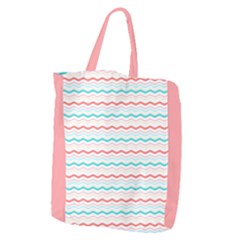 Aqua Coral Waves Giant Grocery Tote by CuteKingdom