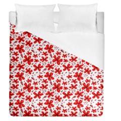 Red Flowers Duvet Cover (queen Size) by CuteKingdom