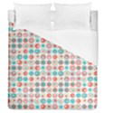 Aqua Coral Circles Duvet Cover (Queen Size) View1