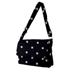 Black And White Baseball Motif Pattern Full Print Messenger Bag (m) by dflcprintsclothing