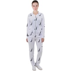 Black And White Cricket Sport Motif Print Pattern Casual Jacket And Pants Set by dflcprintsclothing