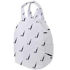 Black And White Cricket Sport Motif Print Pattern Travel Backpacks by dflcprintsclothing