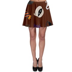 Halloween Seamless Repeat Pattern Skater Skirt by KentuckyClothing