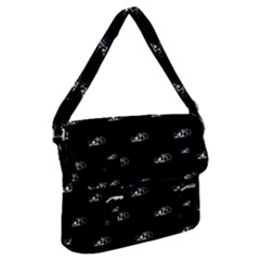 Formula One Black And White Graphic Pattern Buckle Messenger Bag by dflcprintsclothing