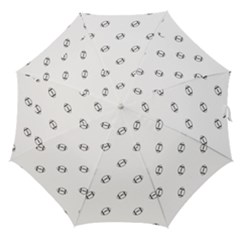 American Football Ball Motif Print Pattern Straight Umbrellas by dflcprintsclothing